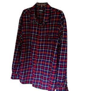 Chaps men’s XXL flannel, long sleeve button-down shirt, with square tail